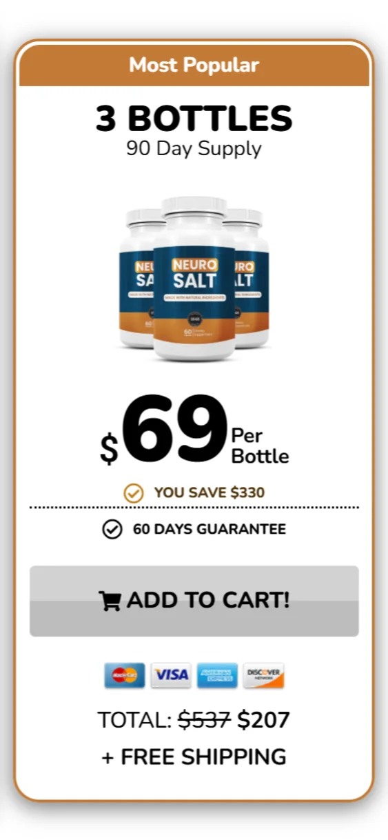 NeuroSalt 3 bottles pricing
